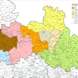 Územní garanti NPÚ rozdělení území